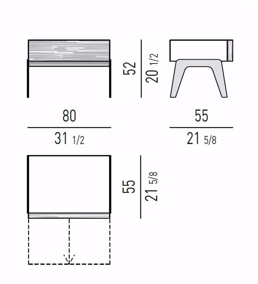 Minotti Прикроватный столик Kirk sun-id-1381958 - Вид №2