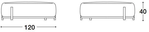 VOLPI Кровать-пуф квадратная с обивкой Luigi volpi Lv-44003 - Вид №1