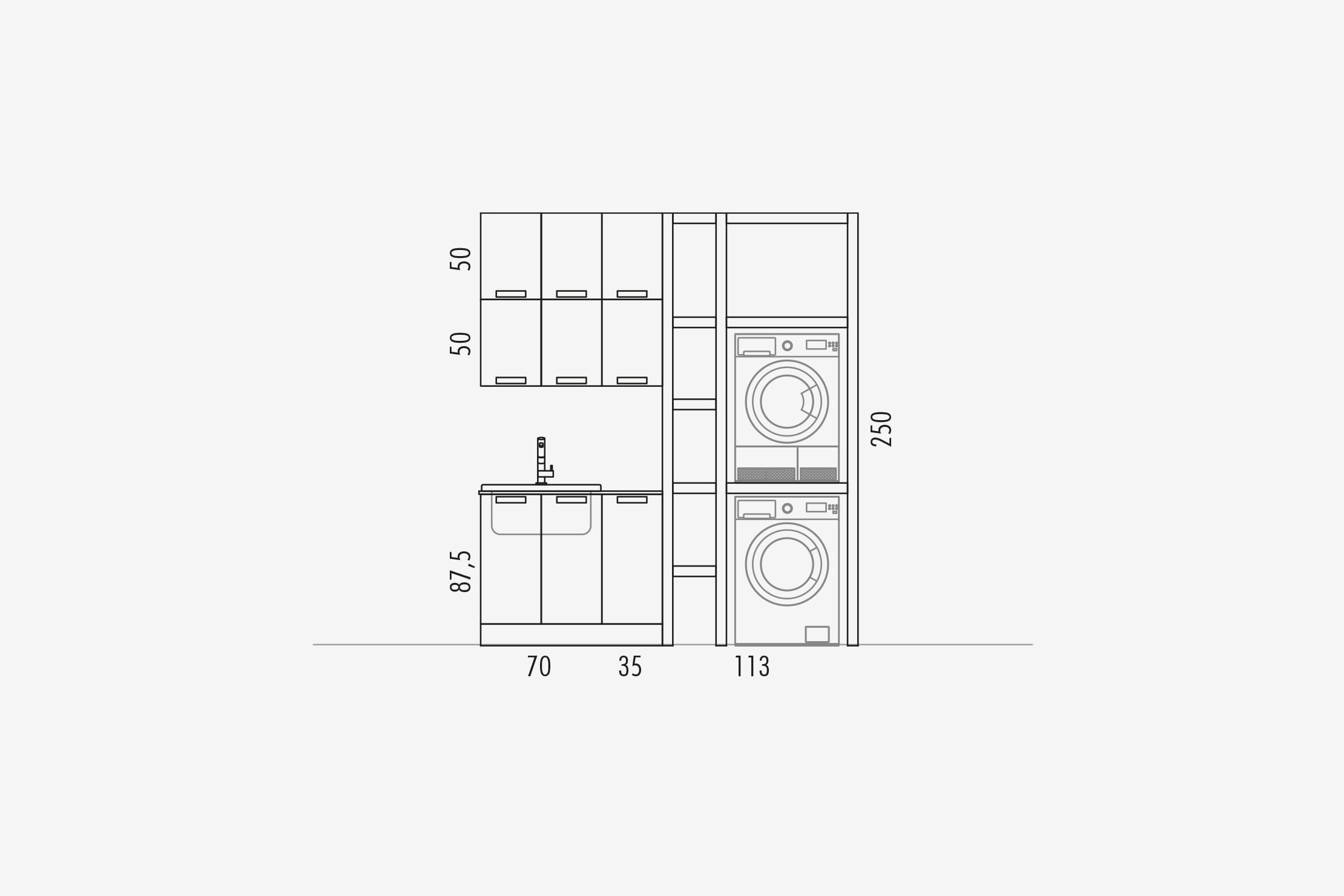 Комплект мебели 03 Arcom Lavanderia w&d STARC114 - Вид №3
