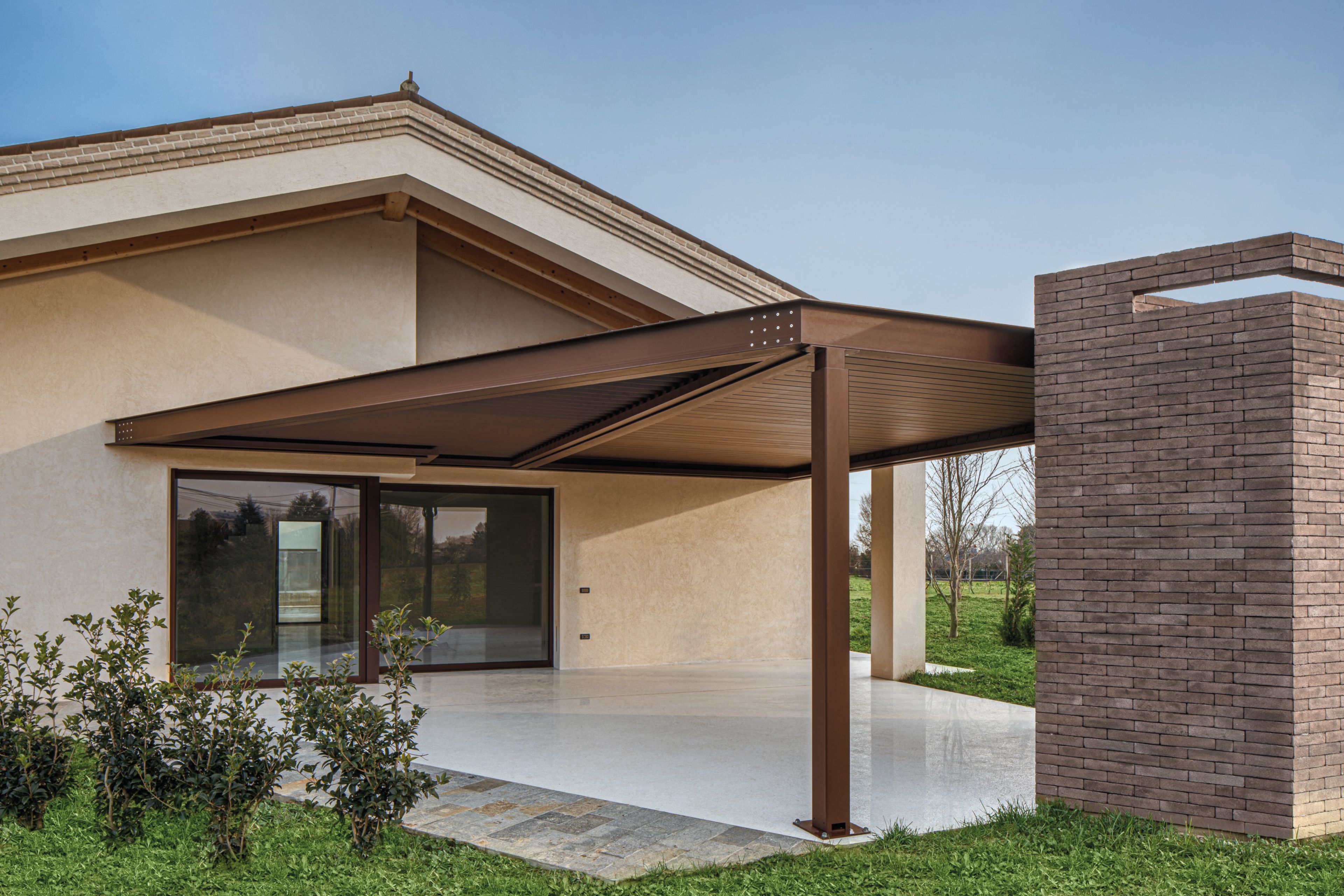 Нестандартная биоклиматическая беседка с поворотными планками YCO WATERPROOF ARCH-00061924 - Вид №3