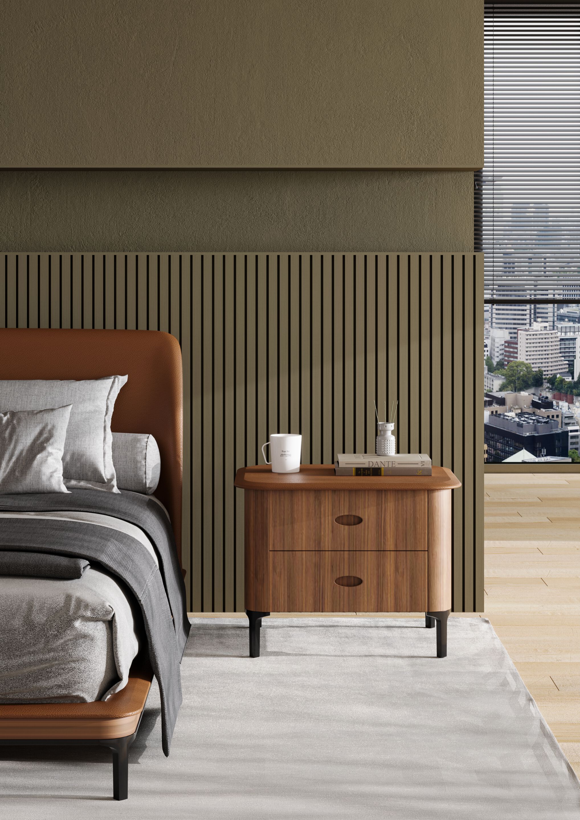 Деревянная прямоугольная тумбочка с ящиками Ersa ARCH-00142884 - Вид №2