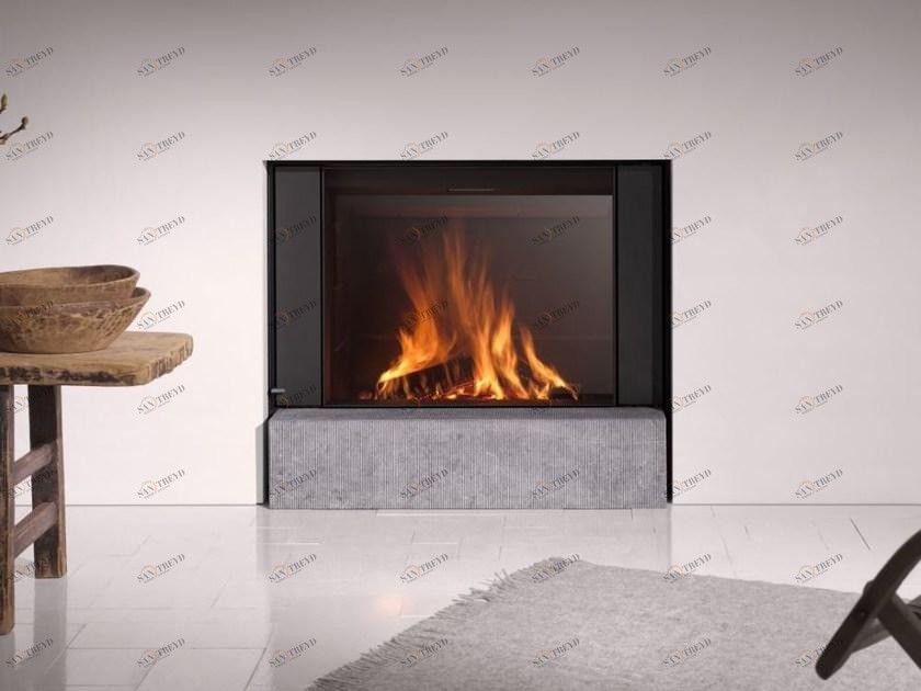 Stûv Встроенный камин на дровах с панорамным остеклением Stûv 22 sun-id-1479961