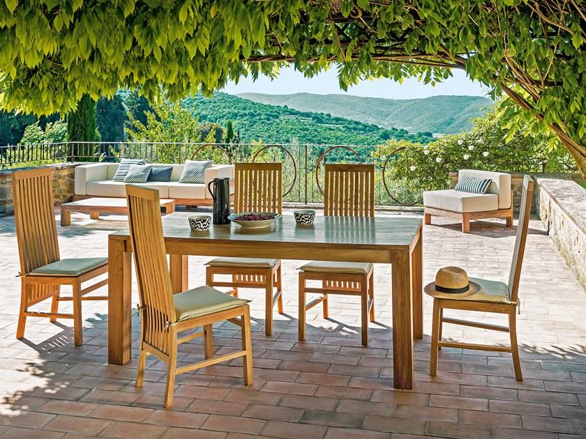 Il Giardino di Legno Садовый стул из тикового дерева с высокой спинкой Ratio Rati0319 - Вид №3