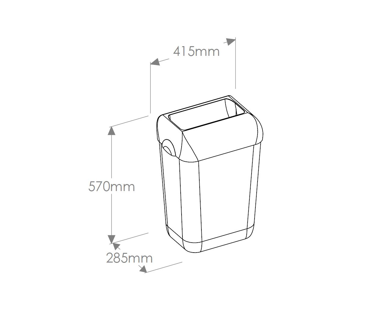 KHB102 HARMONY открытая подвесная корзина, объем 43 л, пластик, прозрачно-белый Merida  - Вид №1