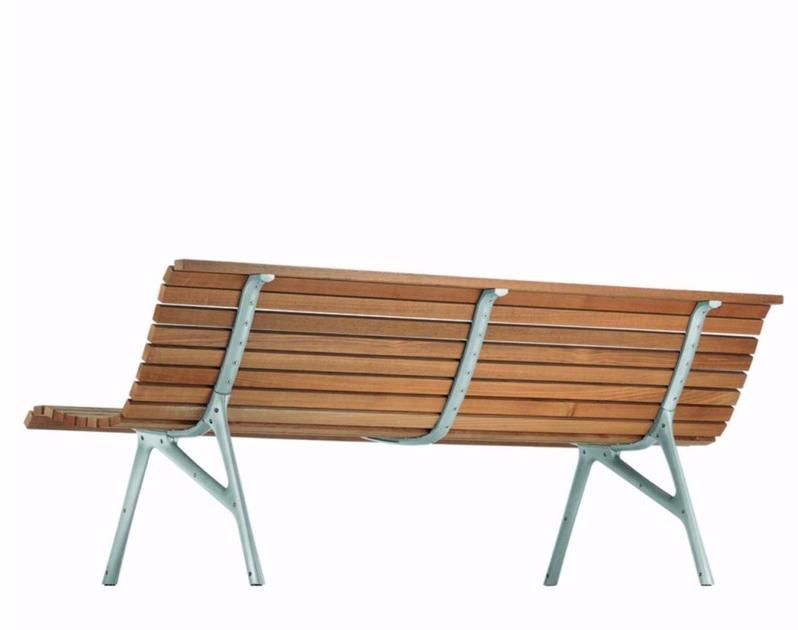 Alias Скамья из алюминия и дерева со спинкой Teak setes sun-id-1397659 - Вид №1