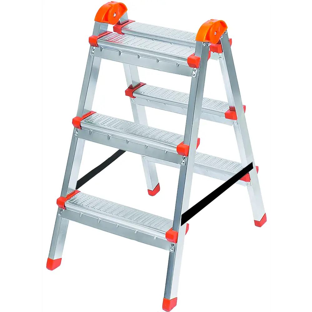 Стремянка-табурет стальная Zalger двусторонняя 3 ступени STLM-2141080