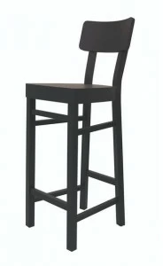 Gervasoni Табурет из бука со спинкой Black