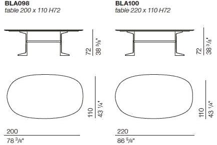 Bodema Овальный обеденный стол из мрамора Blake Bla098/bla100 - Вид №3
