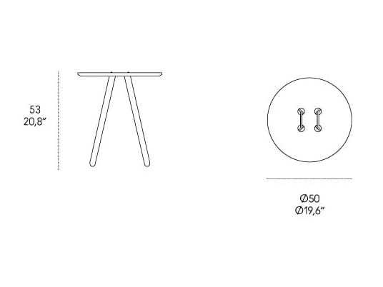 Высокий круглый журнальный столик с лаком Casamania & Horm Twine T ARCH-00128711 - Вид №9