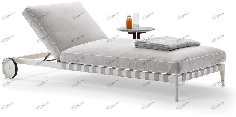 Flexform Тканевый садовый лежак на колесиках Atlante sun-id-1513930