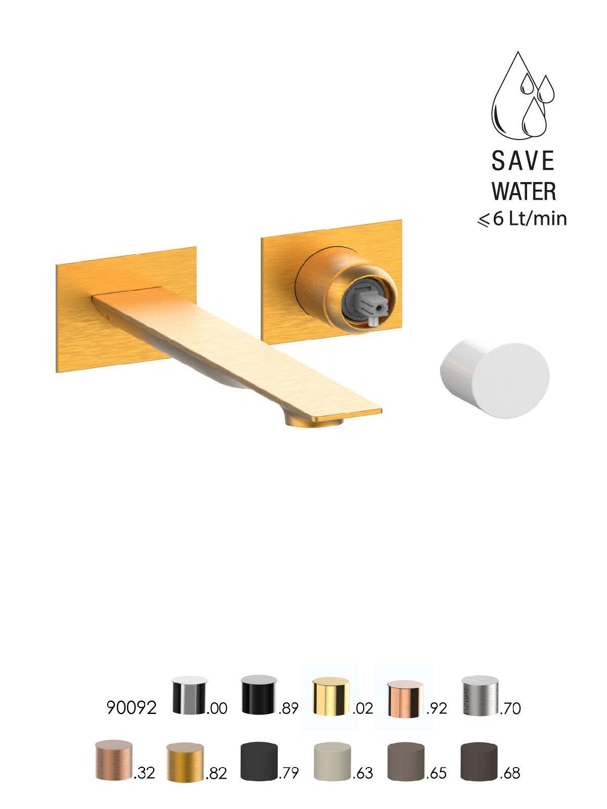 Однорычажный смеситель для раковины с 2 отверстиями без слива Rubinetterie Frattini Narciso S ARCH-00063765 - Вид №16