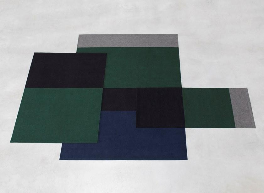 valerie_objects Прямоугольный коврик ручной работы из шерсти в полоску  V7018055s/m/l  - Вид №3