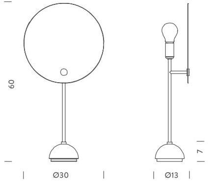 NEMO Настольная лампа с отраженным светом из алюминия Kuta sun-id-1387970 - Вид №3