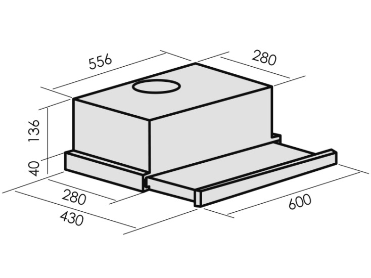 9970730 Вытяжка телескопическая MBS ARALIA 160 GLASS черный/черный STDN-0001867 - Вид №6