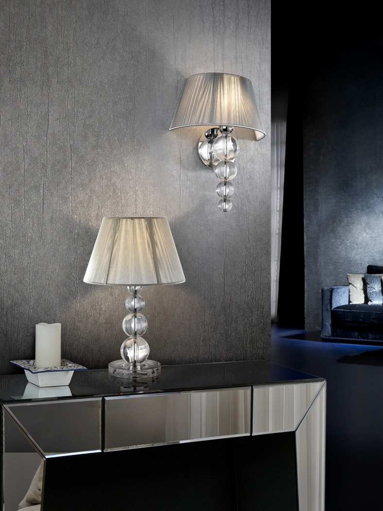 033919 Настольная лампа малая серебристая Schuller Mercury