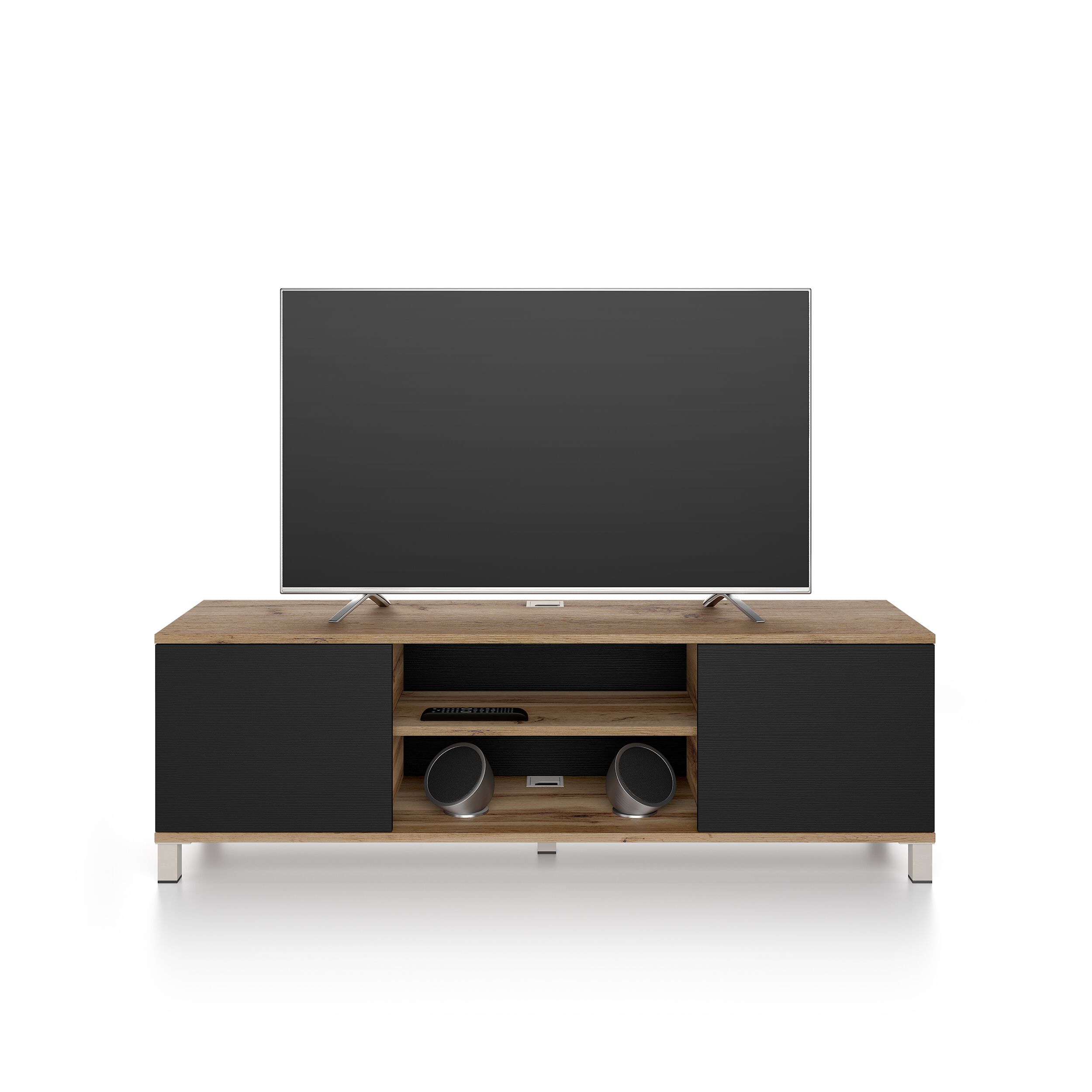 Мебель для телевизора из меламиновой ткани с системой кабельных втулок и распашными дверцами Mobili Fiver Rachele ARCH-00106865 - Вид №45