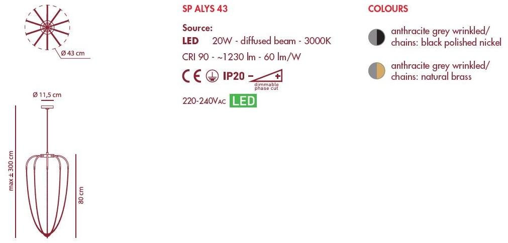 AXOLIGHT Светодиодный подвесной светильник из алюминия Alysoid sun-id-1383815 - Вид №11