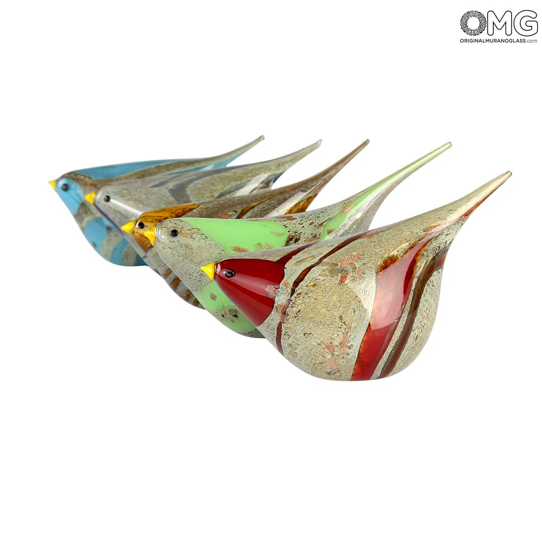 4643 ORIGINALMURANOGLASS Фигурка Красный воробей - муранское стекло OMG 13 см  - Вид №1