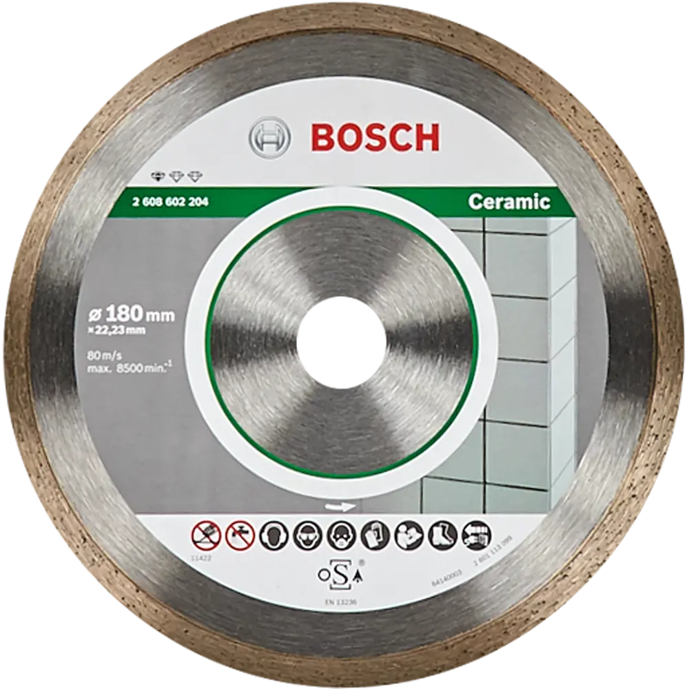 Диск алмазный по керамике Bosch Standard for Ceramic 2608602204 сплошной 180x22.2x1.6 мм 82857618 STLM-2061528 BOSCH PROFESSIONAL 
