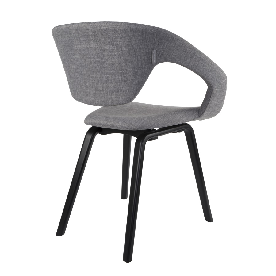 Кресло Flexback серое с черным основанием Zuiver 1200127 - Вид №7