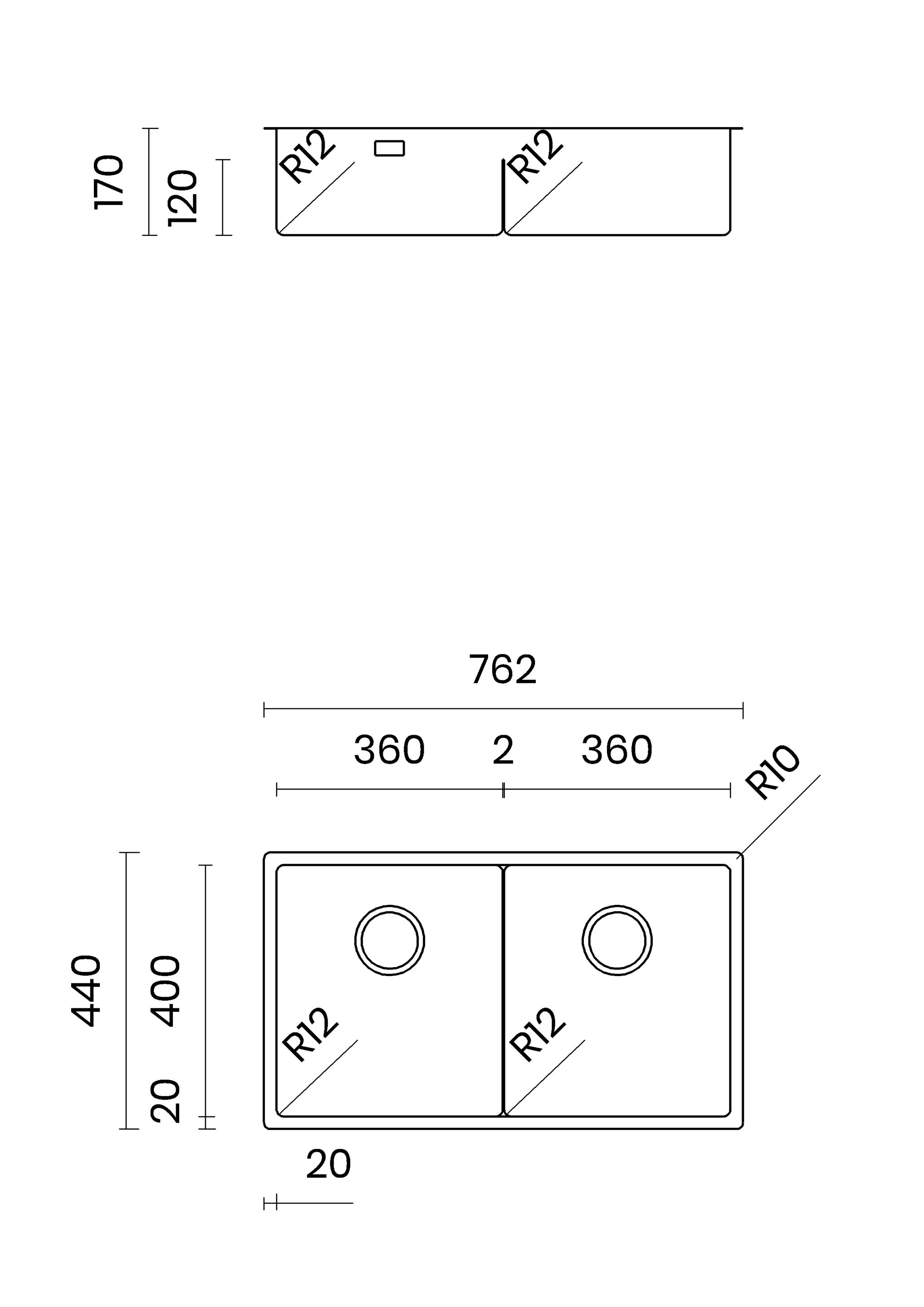 2 раковины из нержавеющей стали TASCA Icon ARCH-00132007 - Вид №6