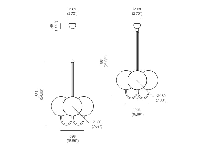 Опаловое стекло светодиодный подвесной светильник Michael Anastassiades TRIPLE ANGLE ARCH-00025232