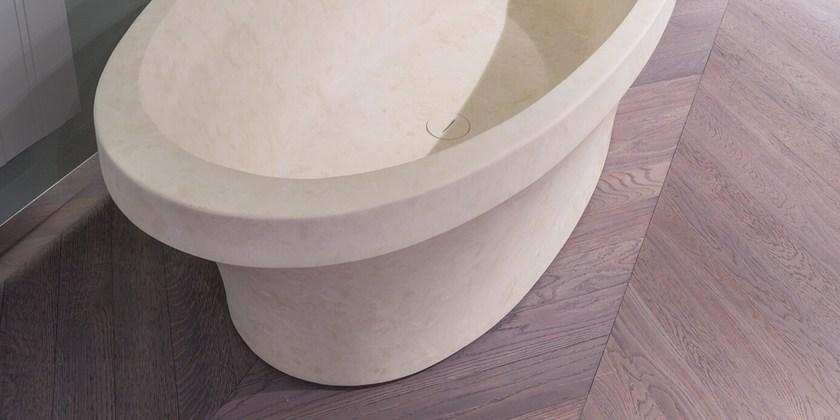 Antonio Lupi Design Отдельностоящая овальная ванна из натурального камня Antoniolupi sun-id-1368197 - Вид №4
