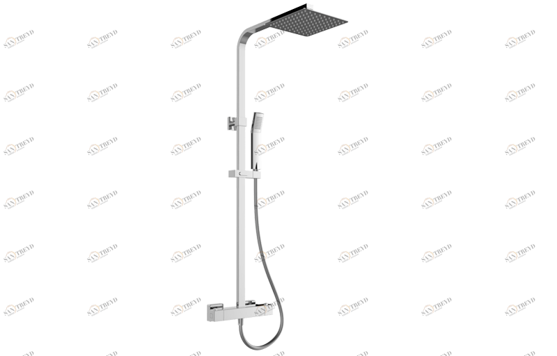 EX-8960 Термостатическая душевαя колοннα GRAFF Полированный хром Incanto