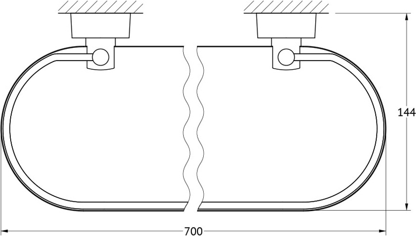 NOS 017 Полка с держателями 70 cm FBS Nostalgy - Вид №1