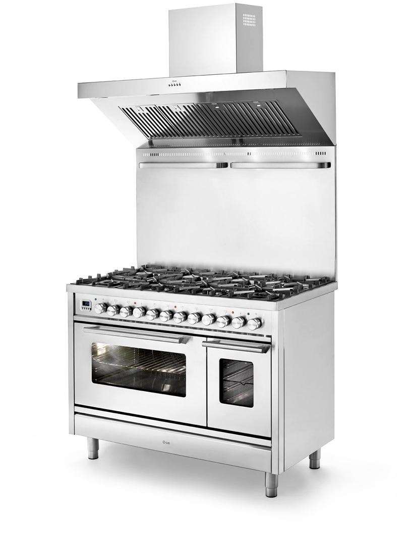 Ilve Отдельностоящая стальная кухня Professional plus P12w Santreyd  - Вид №6