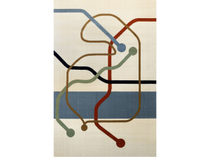 Прямоугольный ковер с рисунком из полипропилена