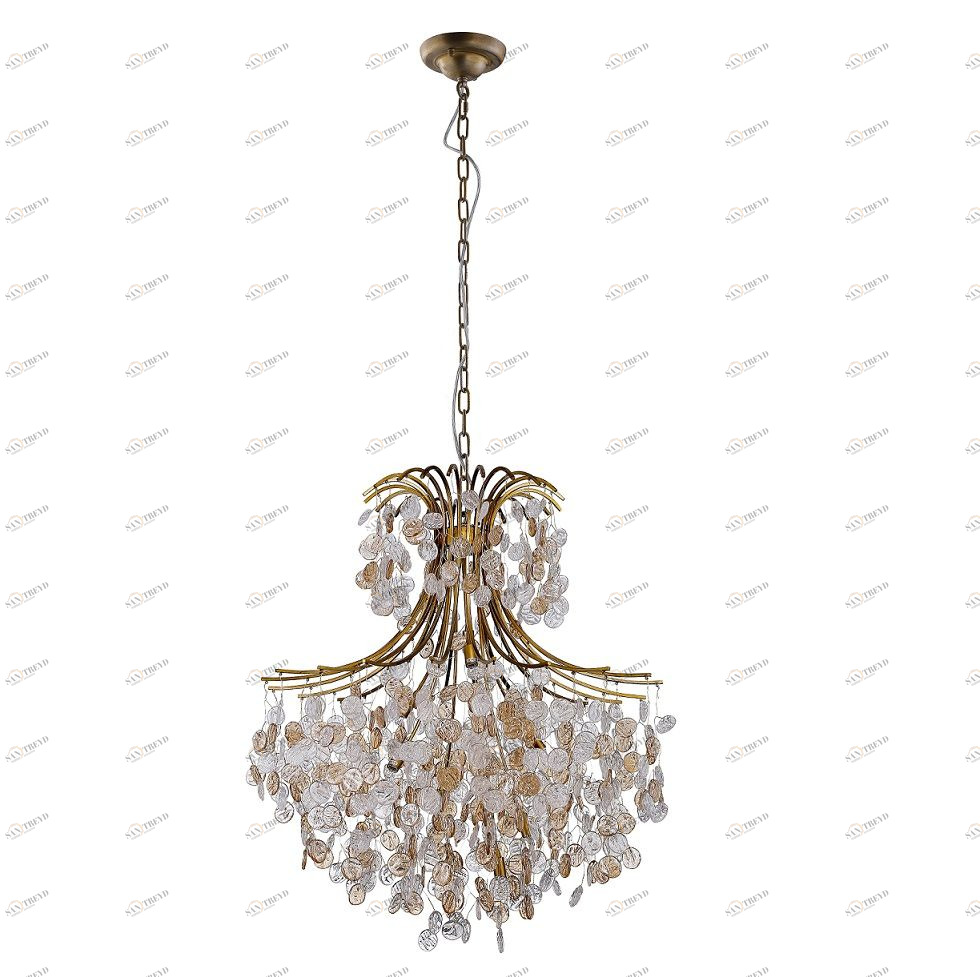 Подвесная люстра Crystal Lux Barcelona SP10 CRYSTAL LUX ДИЗАЙНЕРСКИЕ 056876 Золотой 