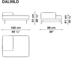 B&B Italia 3-х местный тканевый диван с шезлонгом Dock sun-id-1355318 - Вид №146