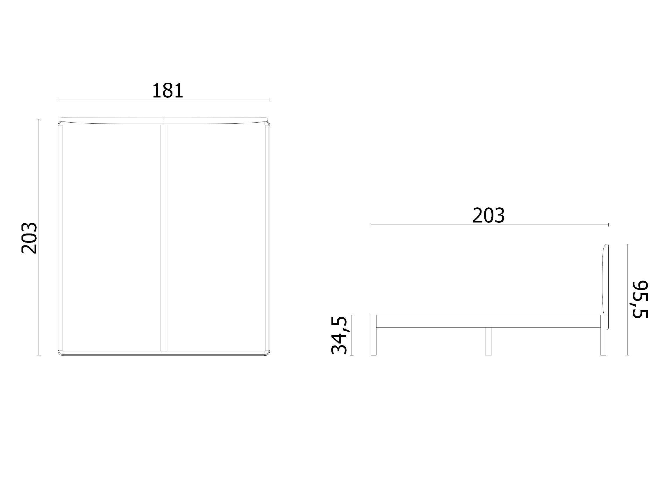 Алюминиевая двуспальная кровать с мягким изголовьем Noah Living Heia ARCH-00072441 - Вид №9