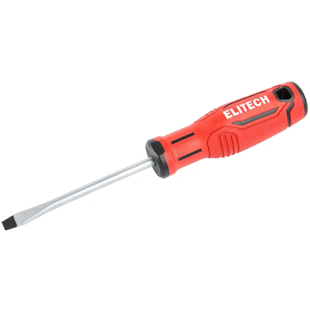 Отвертка прямая Elitech 211105 SL6x100 мм с магнитным наконечником 89407134 STLM-1575369