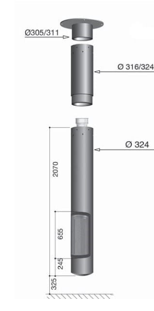 Центральный дровяной подвесной камин Focus creation Slimfocus ARCH-00022581 - Вид №7