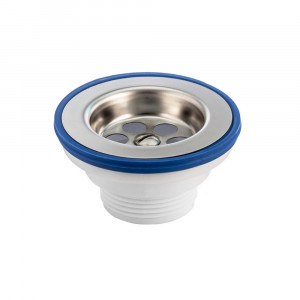 30981206 Выпуск "VIR" () с нержавеющей чашкой д.70мм (1 1/4") Raiber