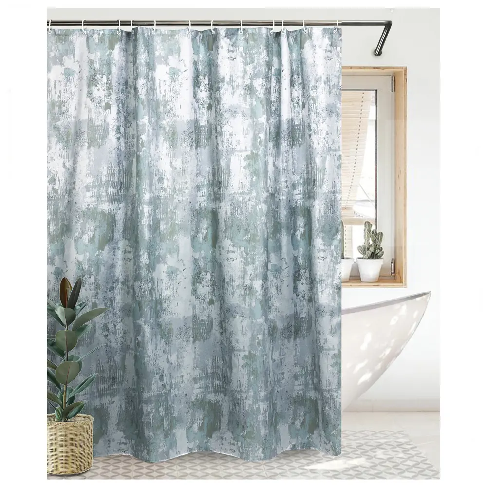 BATH PLUS Штора для душа Charme Nordic серо-зеленая 180х180 см 89380457 STLM-1579192