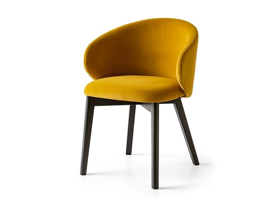 Мягкий стул с ножками из бука Connubia Тука ARCH-00121357 - Вид №1