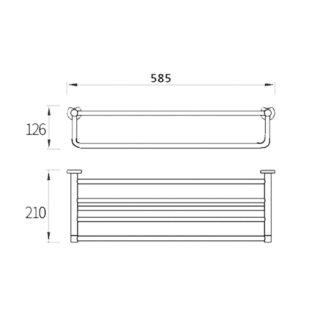 Полка Raiber R53910 с полотенцедержателем R53910 Santreyd  - Вид №1