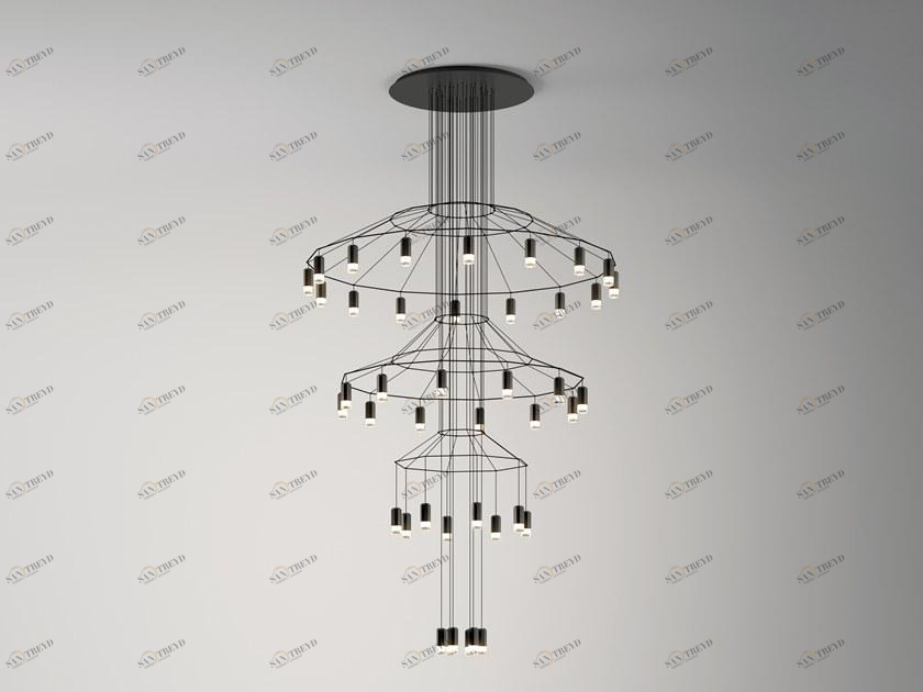 Vibia Светодиодный подвесной светильник с диммером Wireflow chandelier 0378