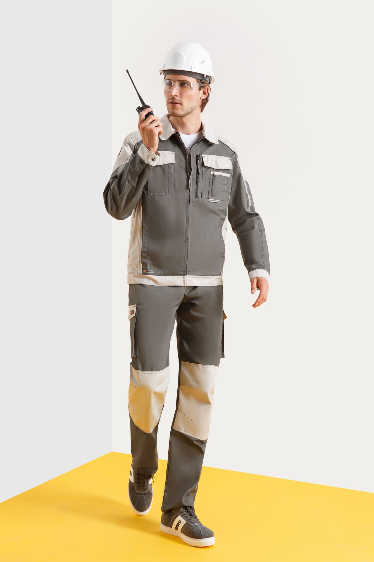 4991513 Костюм  NEW 2 серый хаки с серым песком STATUS  Летняя спецодежда  размер 44-46/170-176  - Вид №6