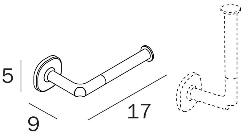 INDA® Держатель туалетной бумаги из латуни Ellepi A4425a - Вид №1