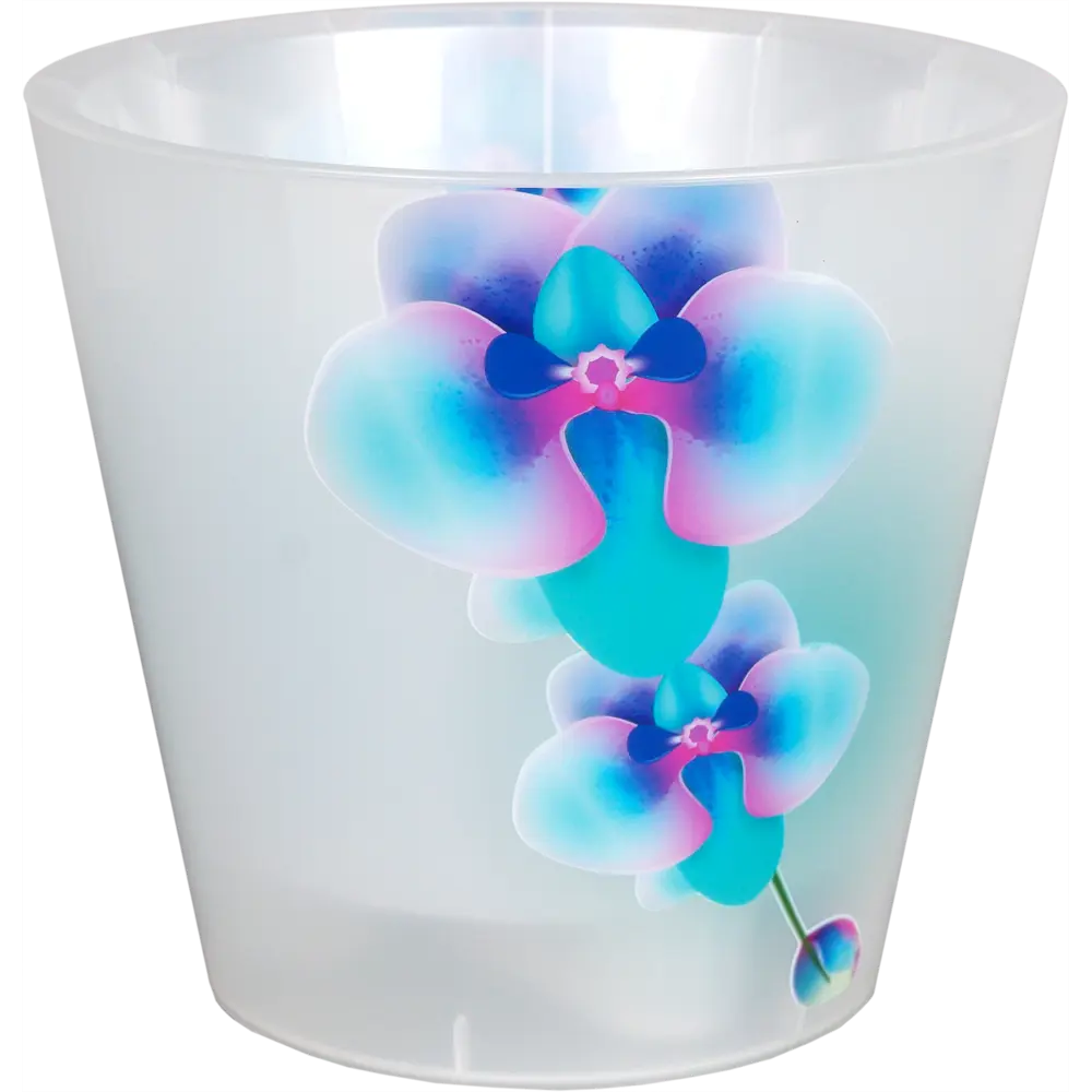 Горшок цветочный Ingreen Фиджи Орхидея ø16 h14.5 см v1.6 л пластик жемчужный/голубой 82101771 STLM-2007043 Фиджи орхидеи