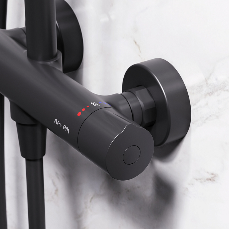 F0780422 душ.система набор:см-ль д/душа термостатверх.душ d220 мм ручной душ 120 мм 3 функци AM.PM Like - Вид №4