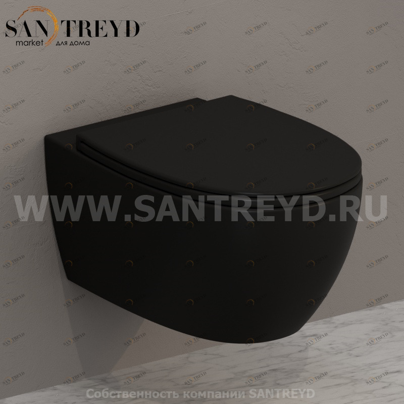 MDS03AR Подвесной унитаз настенный Черный Ceramica Globo 4ALL Италия