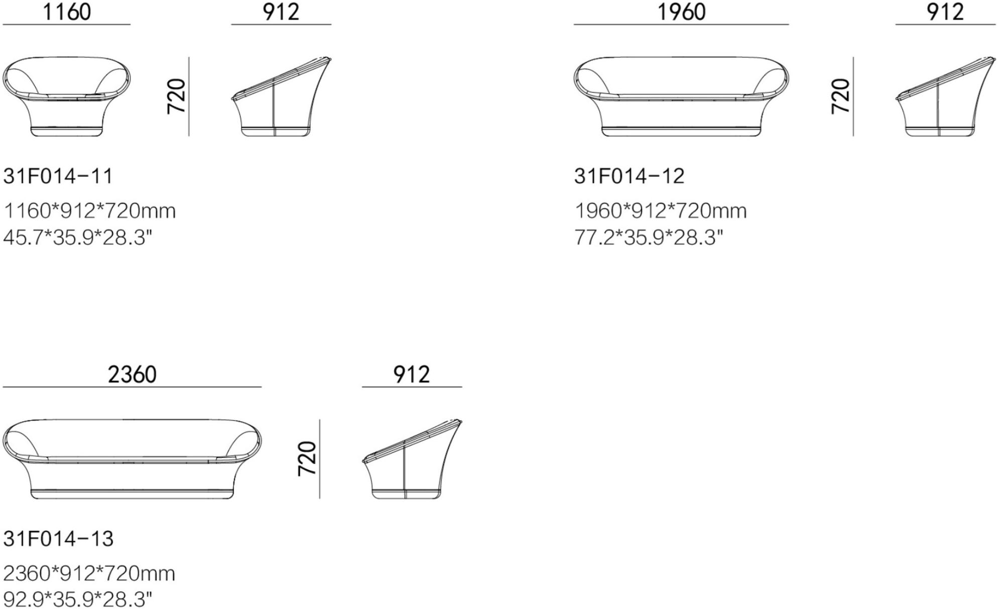 HC28 Cosmo 2-местный тканевый диван  31f014  - Вид №2