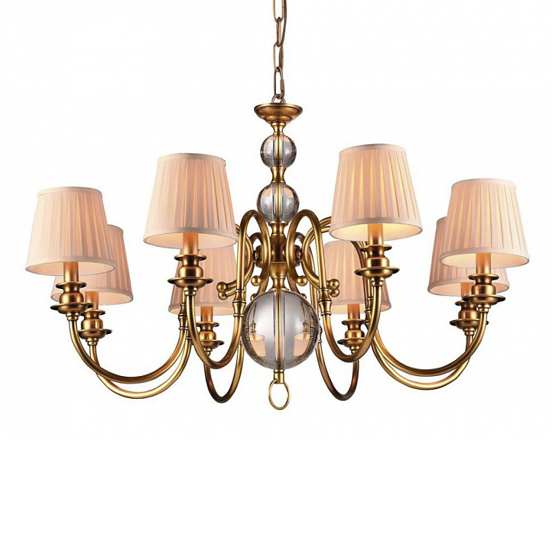 Люстра Newport 8 от Delight Collection белая/прозрачная/бронзовая KM0837P-8 DELIGHT COLLECTION ДИЗАЙНЕРСКИЕ 247062 Белый  - Вид №1