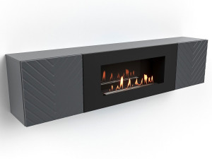 9101982 Биокамин с тумбой Firelight BFP-P1700V черный