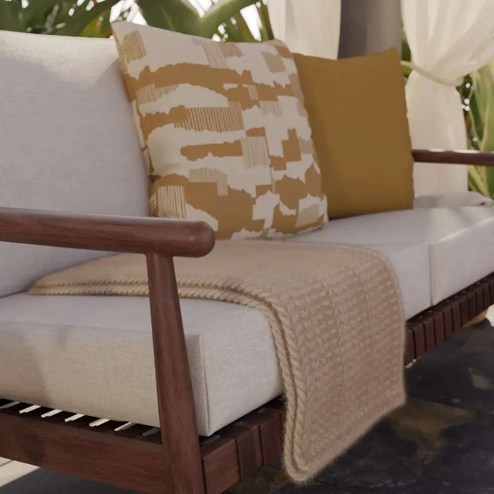 NATERIAL RETRO Садовый диван двухместный с подушками, алюминиевый каркас 87898645 STLM-0955498 - Вид №5